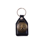ALVENZA Leather Finish Metal Star Emblem Keychain – Durable & Stylish