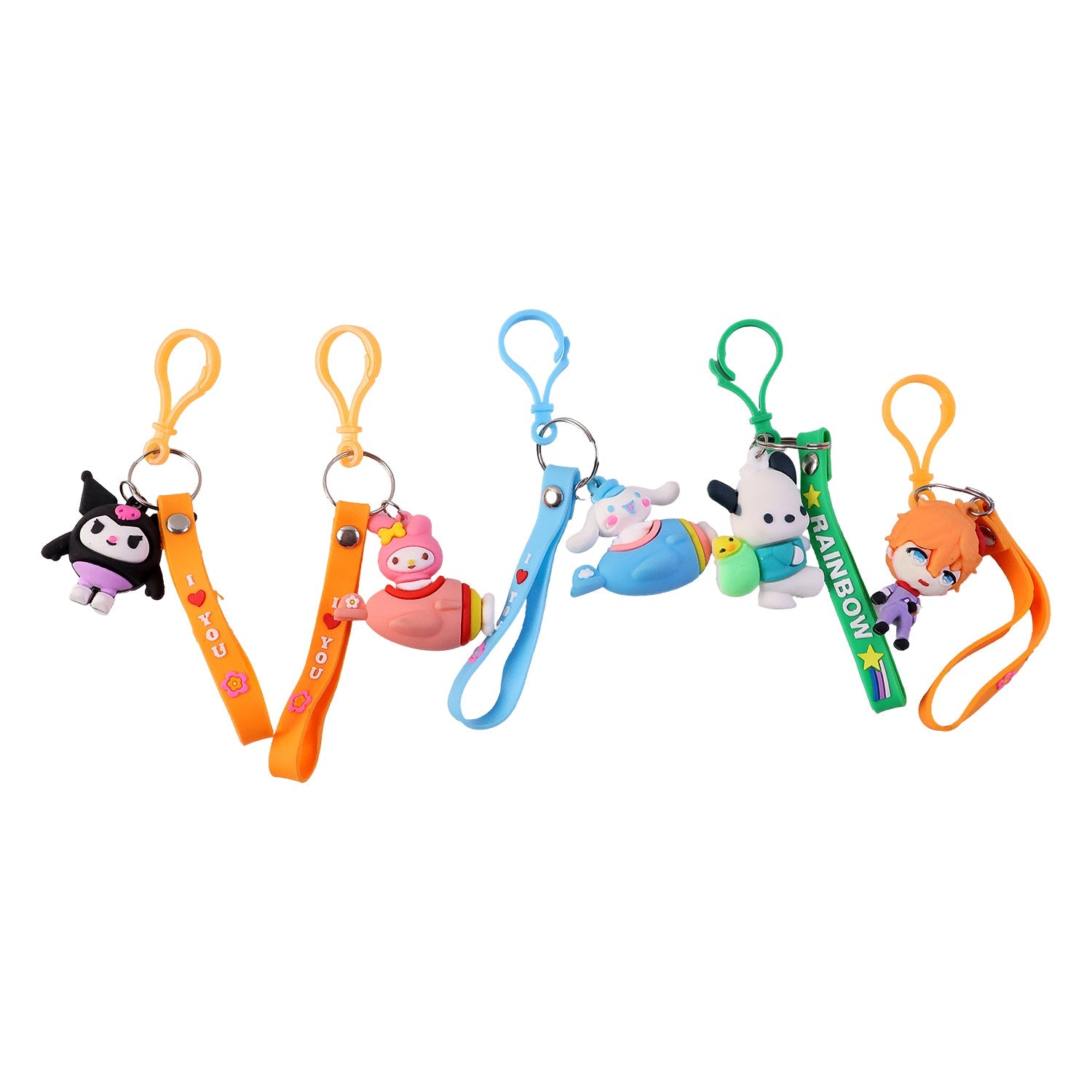 ALVENZA Cartoon Character Bag Charm Keychain – Cute Clip-On Accessory