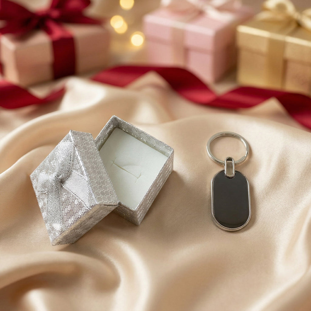 ALVENZA Customize Metal Keychain – Elegant Gift Box Included for Presents