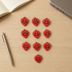 ALVENZA Heart-Shaped Smile Keychains – Vibrant & Durable Accessory Set