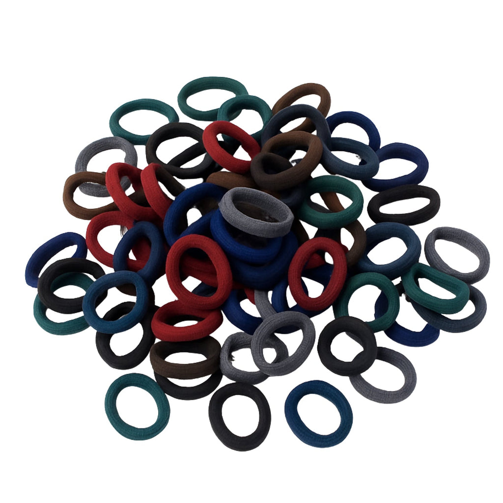 Small Hairbands Multicolour Rubber Bands (Pack of 100) | Calm & Curl - Detail View 5