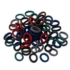 Small Hairbands Multicolour Rubber Bands (Pack of 100) | Calm & Curl - Detail View 5