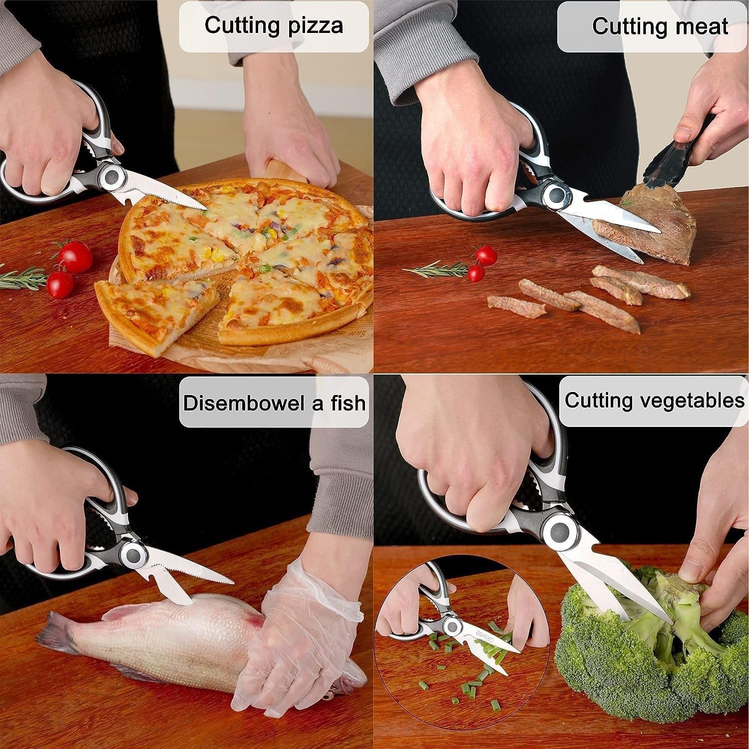 Multi-Function Kitchen Scissor 6-in-1 Stainless Steel | - Front View