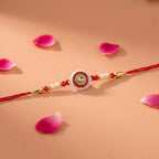 ALVENZA Kundan Pearl Rakhi – Elegant Traditional Brother’s Gift