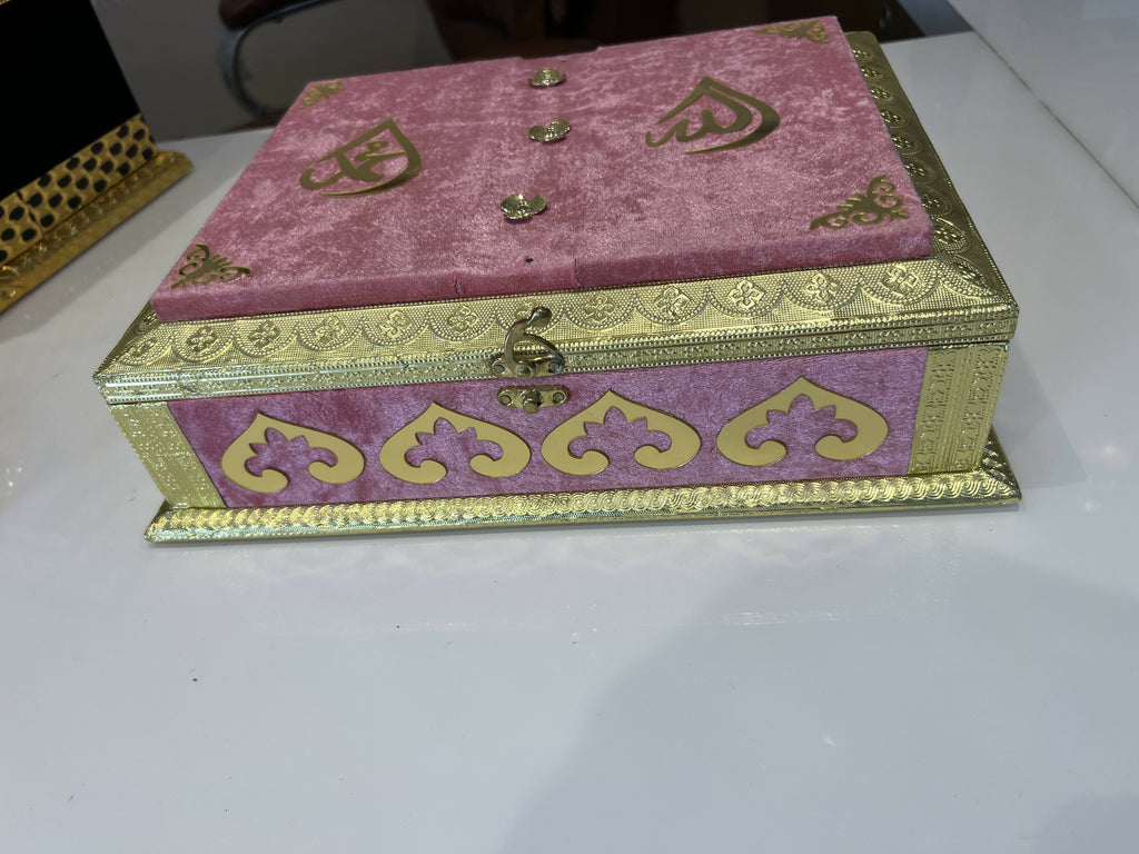 ALVENZA Luxury Velvet Quran Box – Elegant Storage & Prayer Organizer
