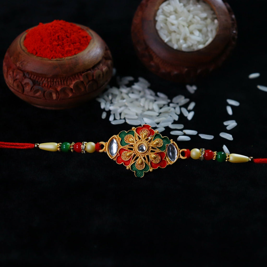 ALVENZA Designer Rakhi – Elegant & Handcrafted Raksha Bandhan Gift