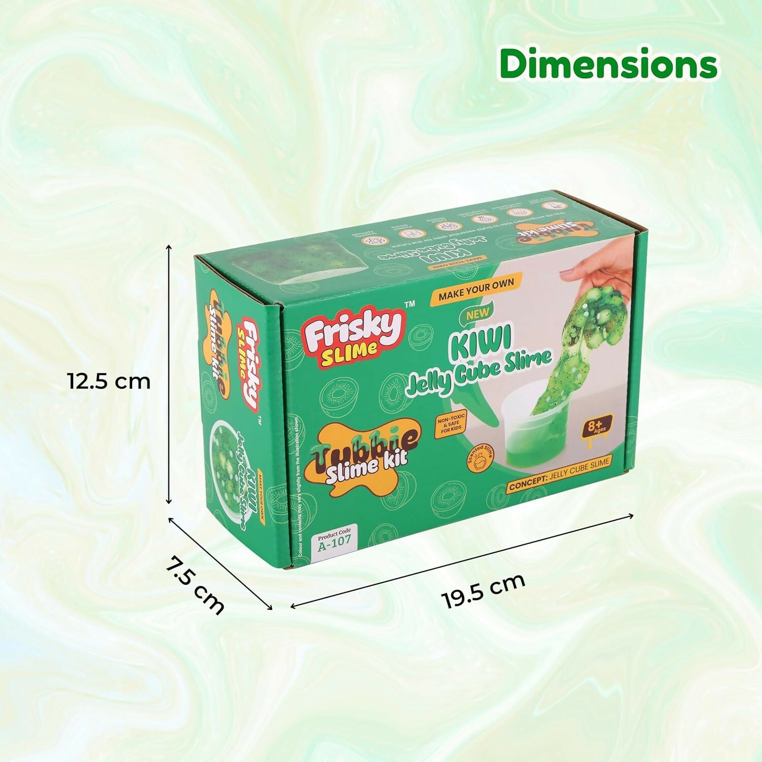 ALVENZA Kiwi Jelly Cube Slime Kit – Creative and Fun DIY Toy for Kids