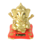 Large Lord Ganesha Idol Decorative Religious Statue with Solar-Powered Base - Detail View 5