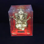 Large Lord Ganesha Idol Decorative Religious Statue with Solar-Powered Base - Detail View 7