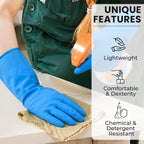 Waterproof Rubber Cleaning Gloves Durable & Reusable Kitchen Gloves - Detail View 8