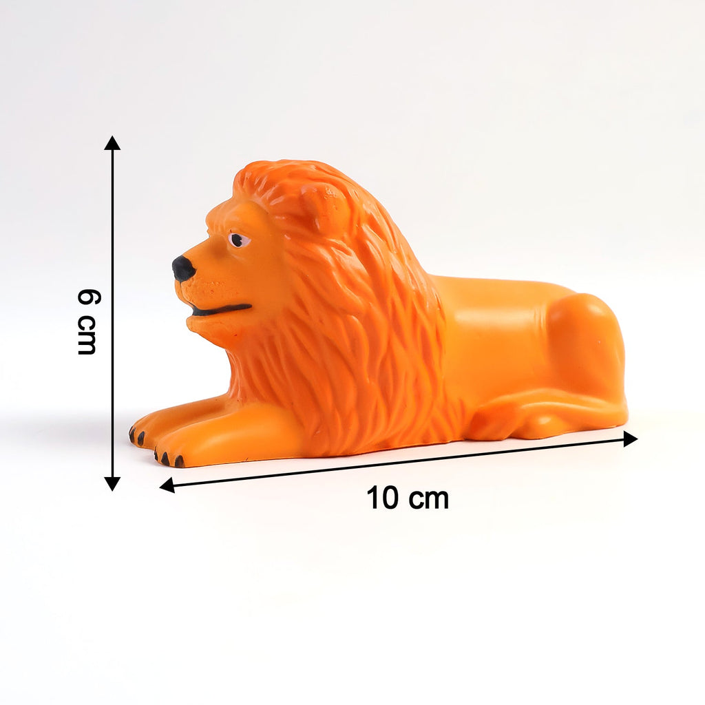 Lion Car Dashboard Toy Majestic Orange-Gold Ornament with Adhesive Base - Back View