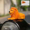 Lion Car Dashboard Toy Majestic Orange-Gold Ornament with Adhesive Base