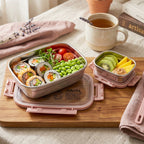 Kids Stainless Steel Lunch Box Set Leak-Proof & Durable - Front View