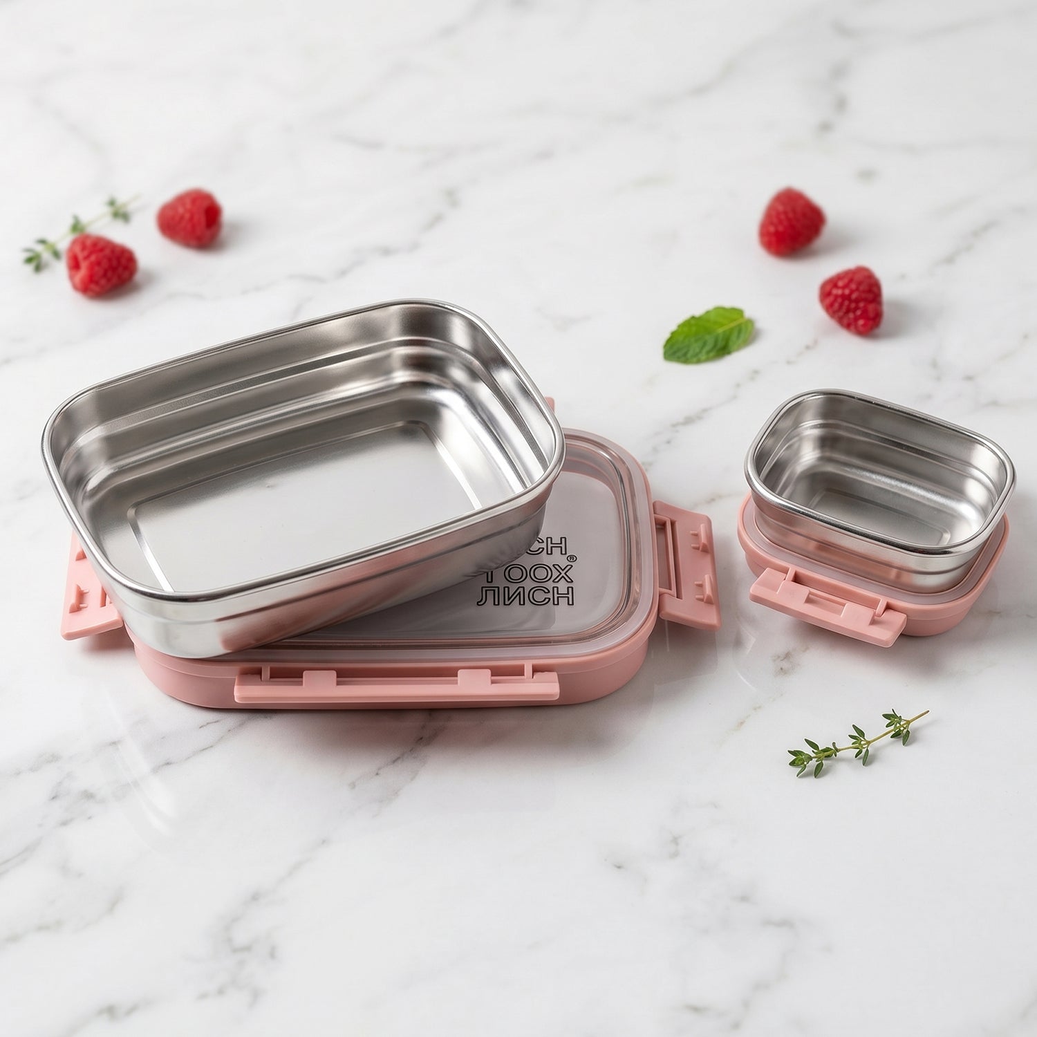 Kids Stainless Steel Lunch Box Set Leak-Proof & Durable - Detail View 7