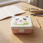 Kids Lunch Box with Compartments Panda Design & Utensils for School & Travel - Detail View 8