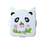 Kids Lunch Box with Compartments Panda Design & Utensils for School & Travel - Back View