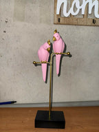 ALVENZA Pink Love Birds Resin Showpiece – Elegant Home Décor Accent