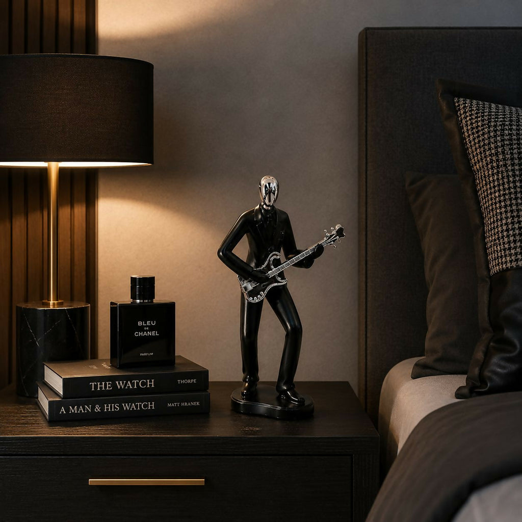 ALVENZA Abstract Guitar Player Resin Showpiece for Home & Office Decor