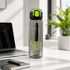 ALVENZA KOLORR Leakproof Sports Water Bottle with Straw & Carry Loop Black (700ML)