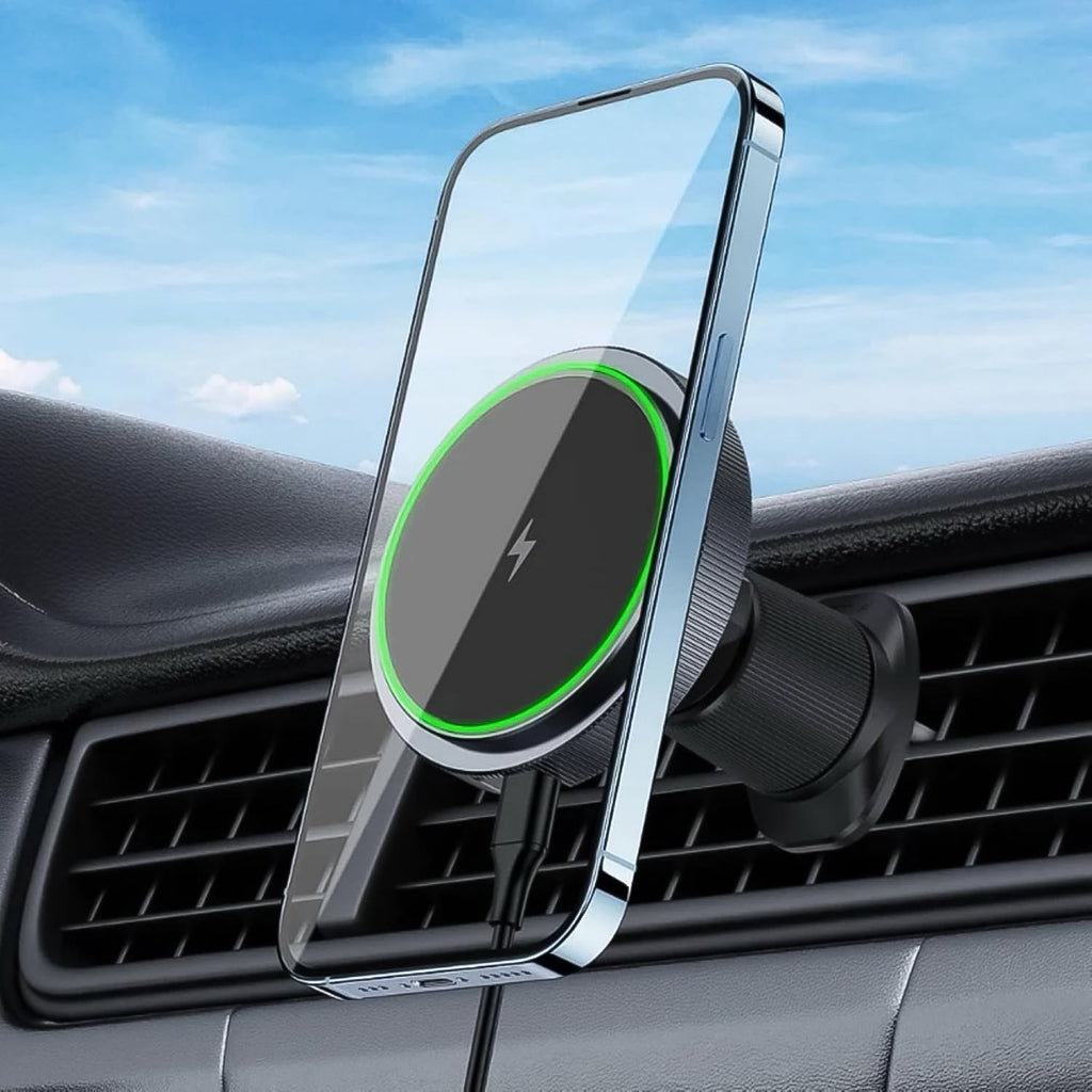 Magnetic Car Charger Wireless Phone Mount with RGB Lights - Detail View 6