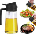 ALVENZA 2-in-1 Glass Oil Sprayer & Dispenser Bottle - Front View