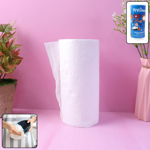 ALVENZA Kitchen Paper Towel Roll | 60 Super Absorbent Double-Ply Kitchen Cleaning Sheets