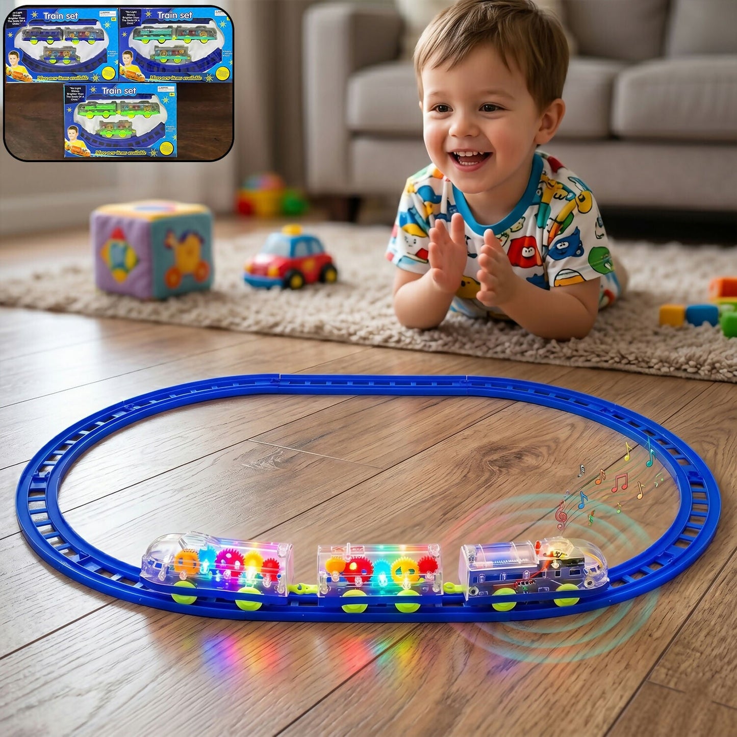  Gear Train Sound & Light – Engaging Kids Electric Train Set - Detail 1