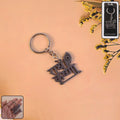  Radhe Krishna Metal Keychain – Durable Spiritual Key Holder - Detail 1
