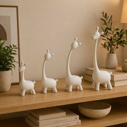  Modern Giraffe Family Figurines – Elegant Home Decor Set of 4 - Detail 1