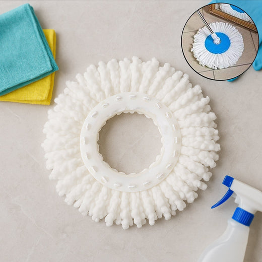 ALVENZA Premium Microfiber Spin Mop Refill Head | 360°Rotating Durable Replacement Mop Head (1 Pc)