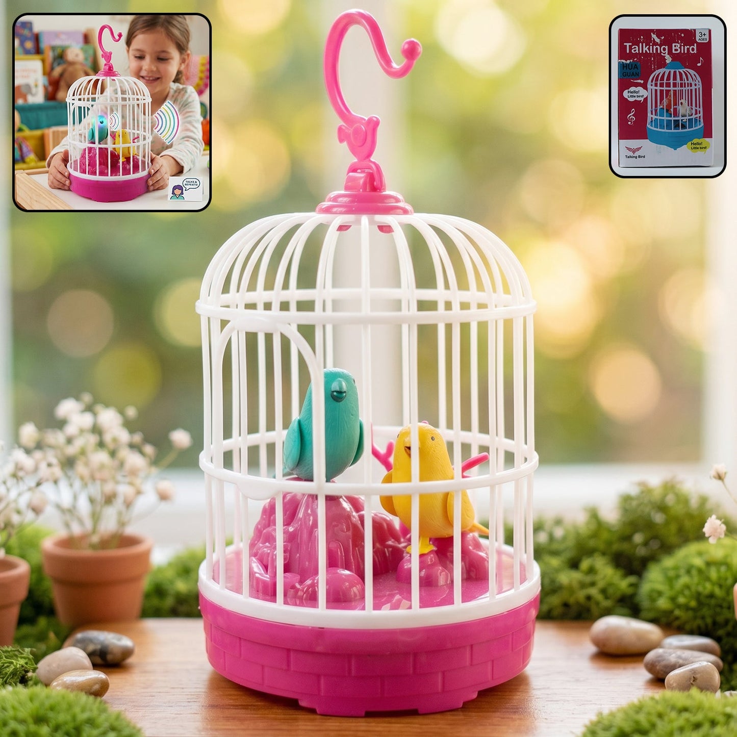  Kids Talking Bird Cage Toy – Interactive Sound & Repeats Fun - Detail 1