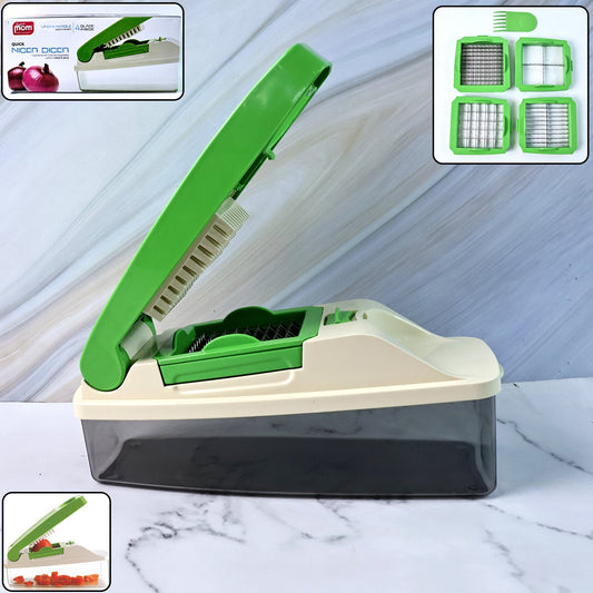  Vegetable Chopper – Quick Nicer Dicer with 4 Stainless Blades - Detail 1