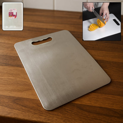  Stainless Steel Cutting Board – Rustproof with Handle 229x330mm - Detail 1