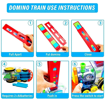  Domino Train Set – 40-Piece Automatic Block Laying Toy | ALVENZA - Detail 1