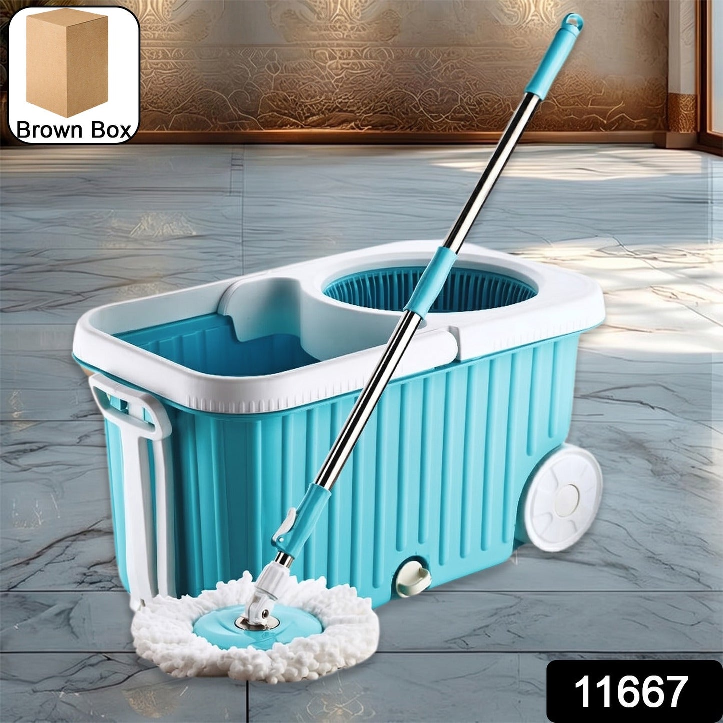  Spin Mop – 360° Rotating Stainless Steel Spinner for Deep Cleaning - Detail 2