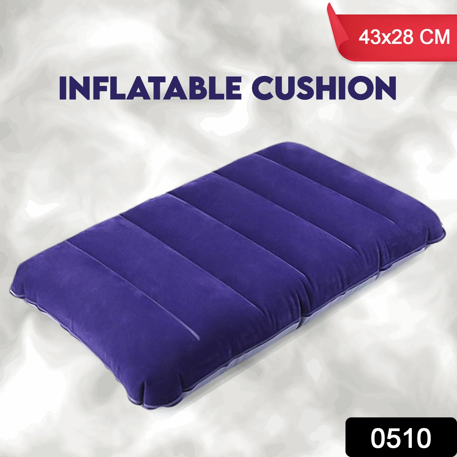 Inflatable Travel Pillow – Velvet Air Comfort (Blue) | ALVENZA - Detail 2