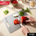  Large Stainless Steel Cutting Board – 31x20.5cm with Scale - Detail 2