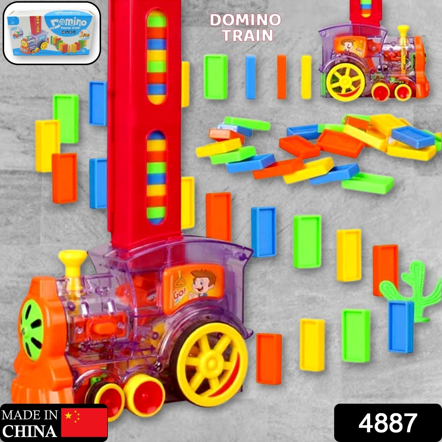  Domino Train Set – 40-Piece Automatic Block Laying Toy | ALVENZA - Detail 2