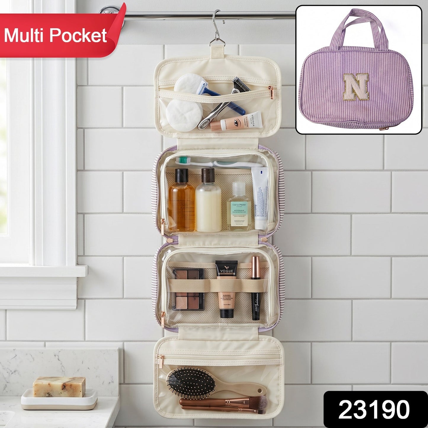  Hanging Travel Toiletry Bag – Multi-Pocket Organizer for Easy Packing - Detail 2