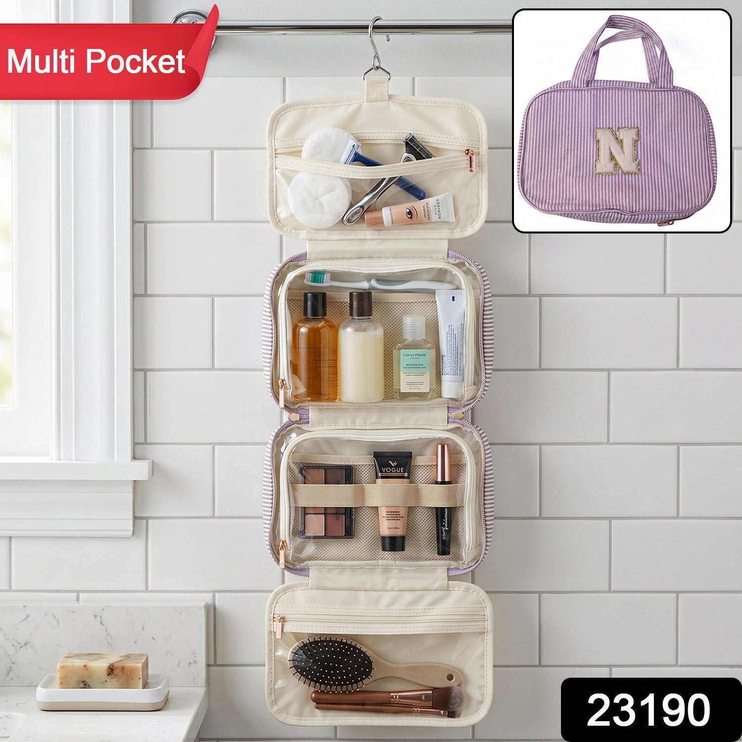  Hanging Travel Toiletry Bag – Multi-Pocket Organizer for Easy Packing - Detail 2