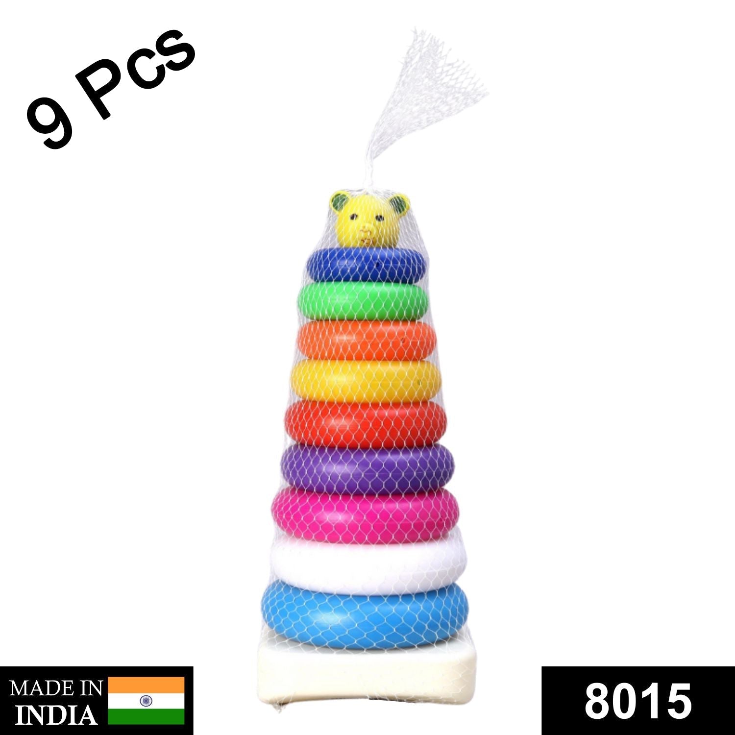  Teddy Bear Stacking Rings Toy – 9 Pcs Educational | ALVENZA - Detail 2