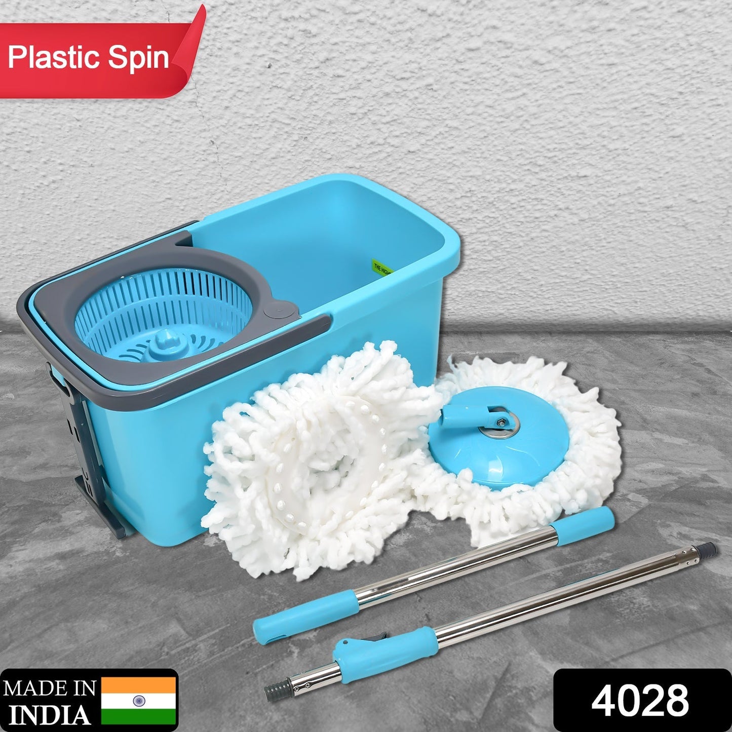  Spin Mop with Wheels & Large Bucket – Effortless Cleaning | ALVENZA - Detail 2