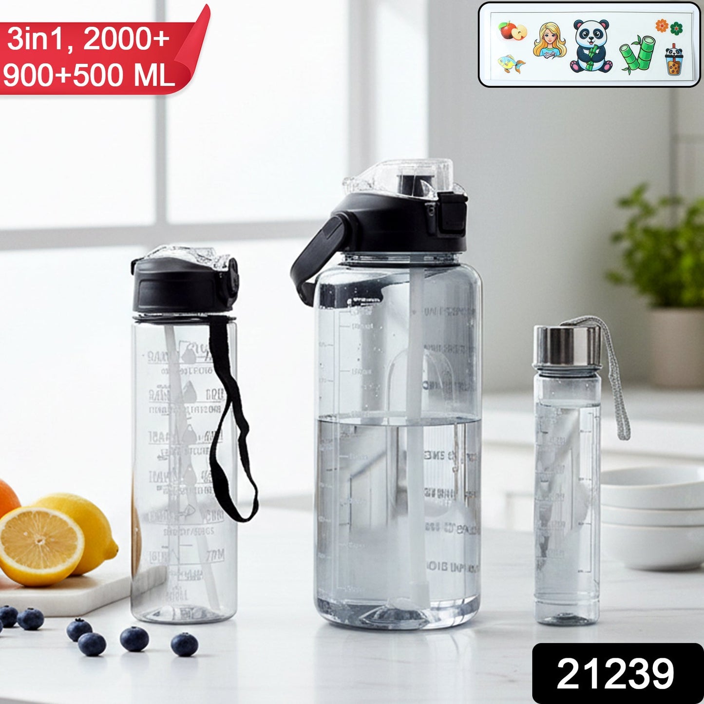  Multipurpose Water Bottle Set – 3 Sizes for Every Hydration Need - Detail 2