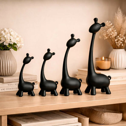  Modern Giraffe Family Figurines – Elegant Home Decor Set of 4 - Detail 2