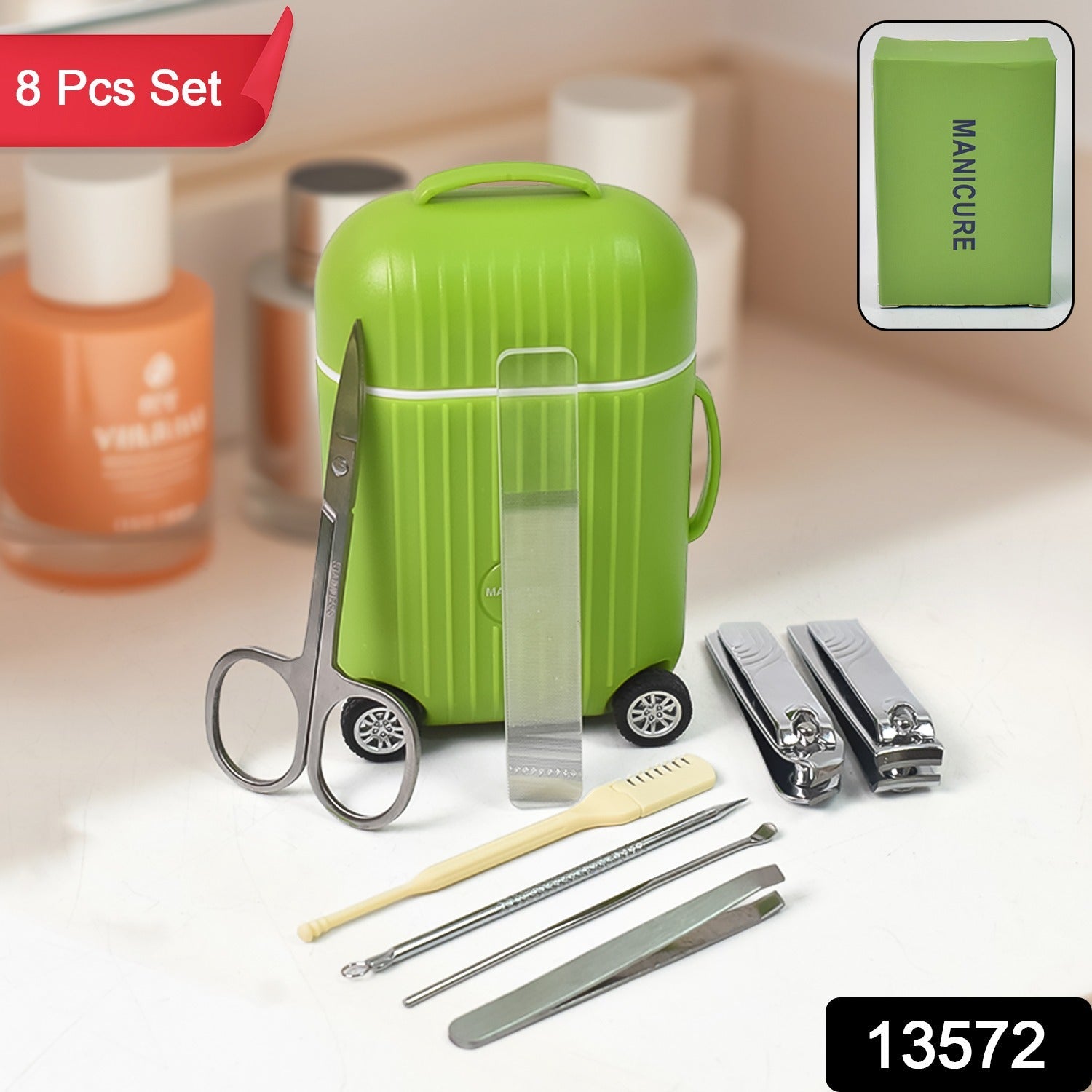  Manicure Pedicure Kit – 8-Pc Travel Grooming Set | ALVENZA - Detail 2