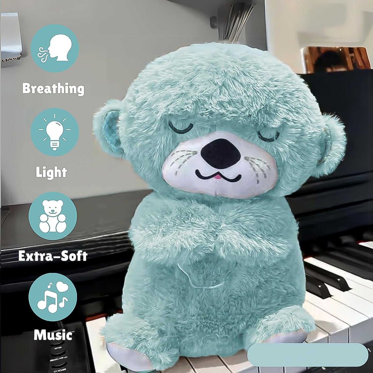  Musical Teddy Bear Plush Toy – Soft, LED Light & Soothing Music - Detail 3