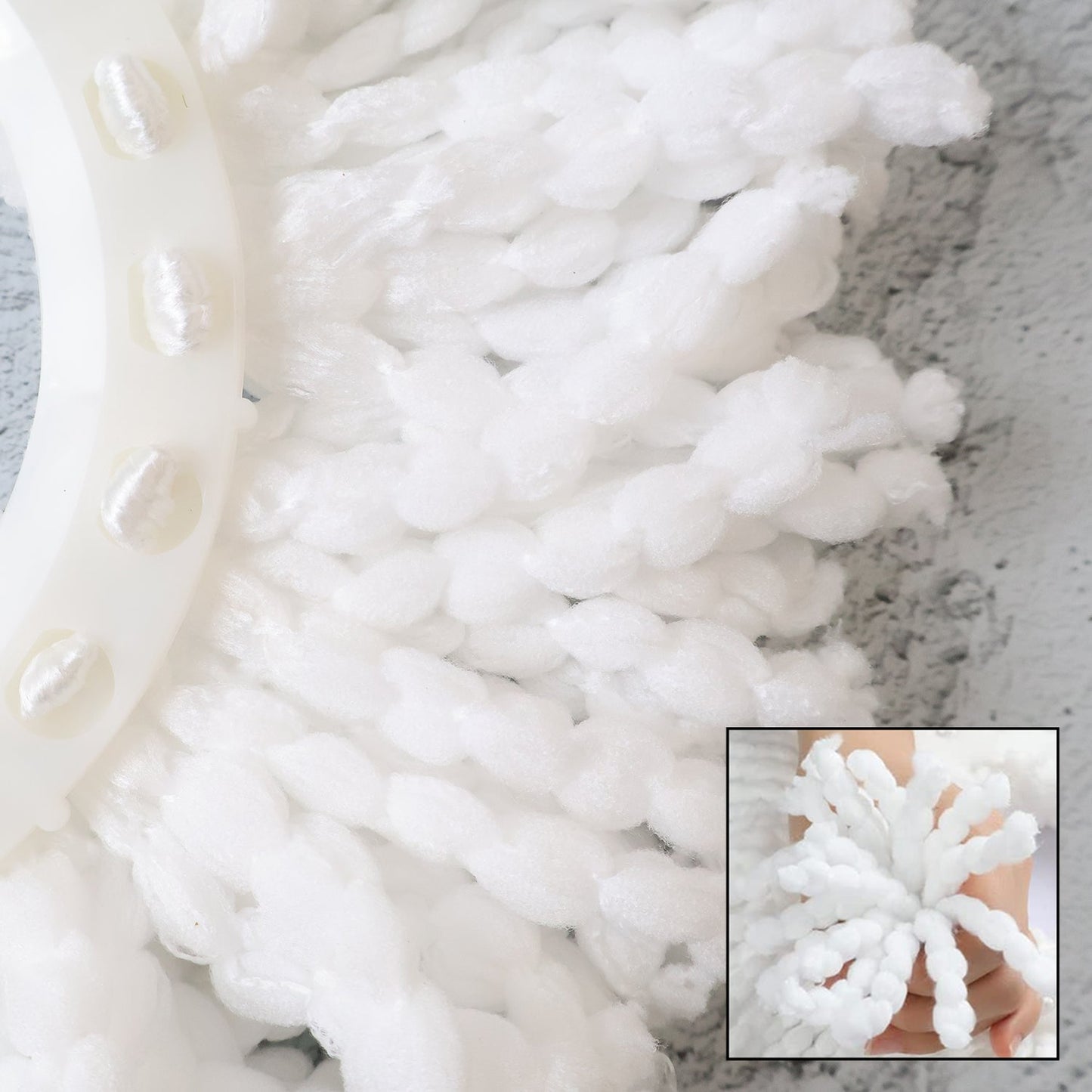  Microfiber Spin Mop Refill Head – Durable 360° Rotating Cleaning - Detail 3