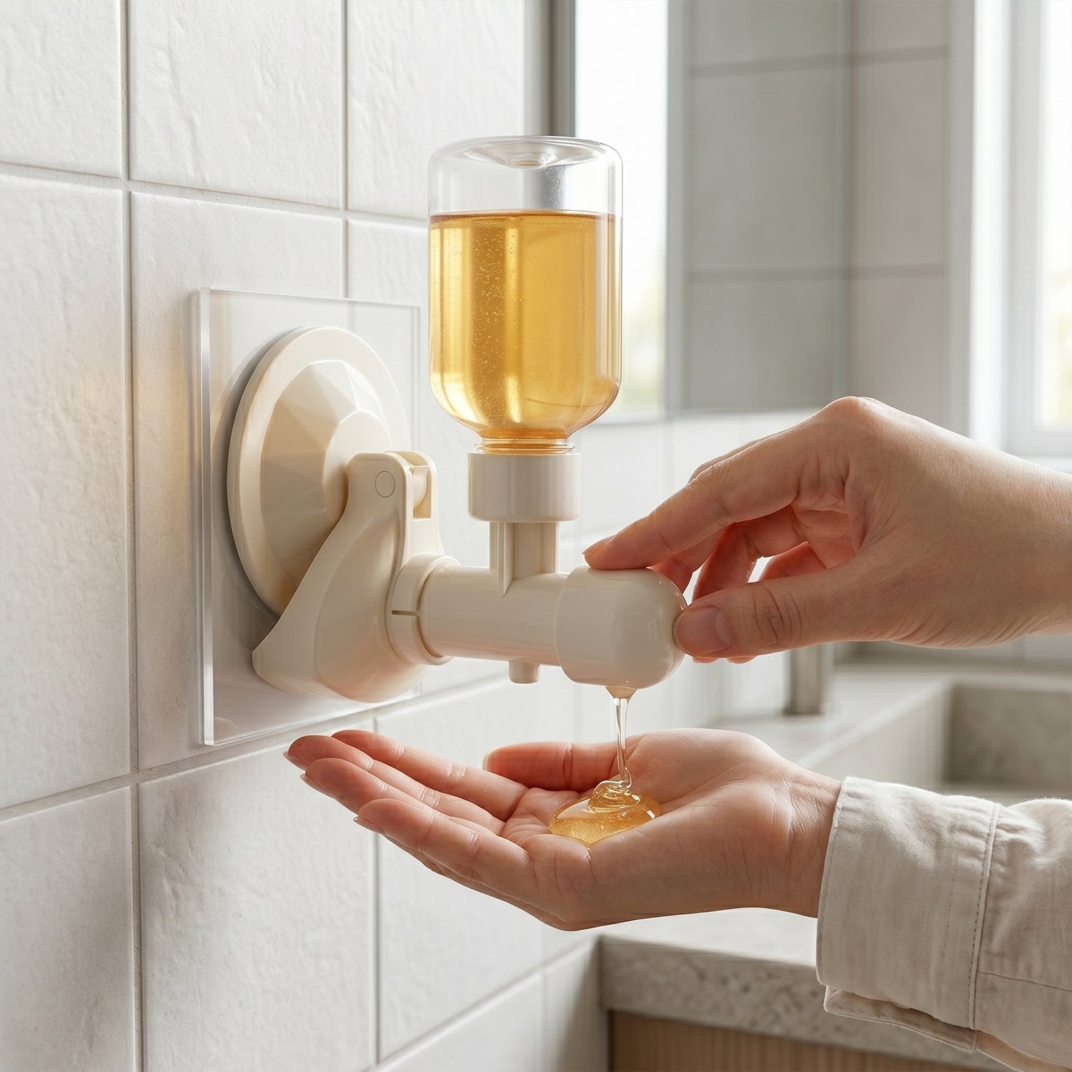  Liquid Soap Dispenser – Wall-Mount with Strong Suction Cup - Detail 3
