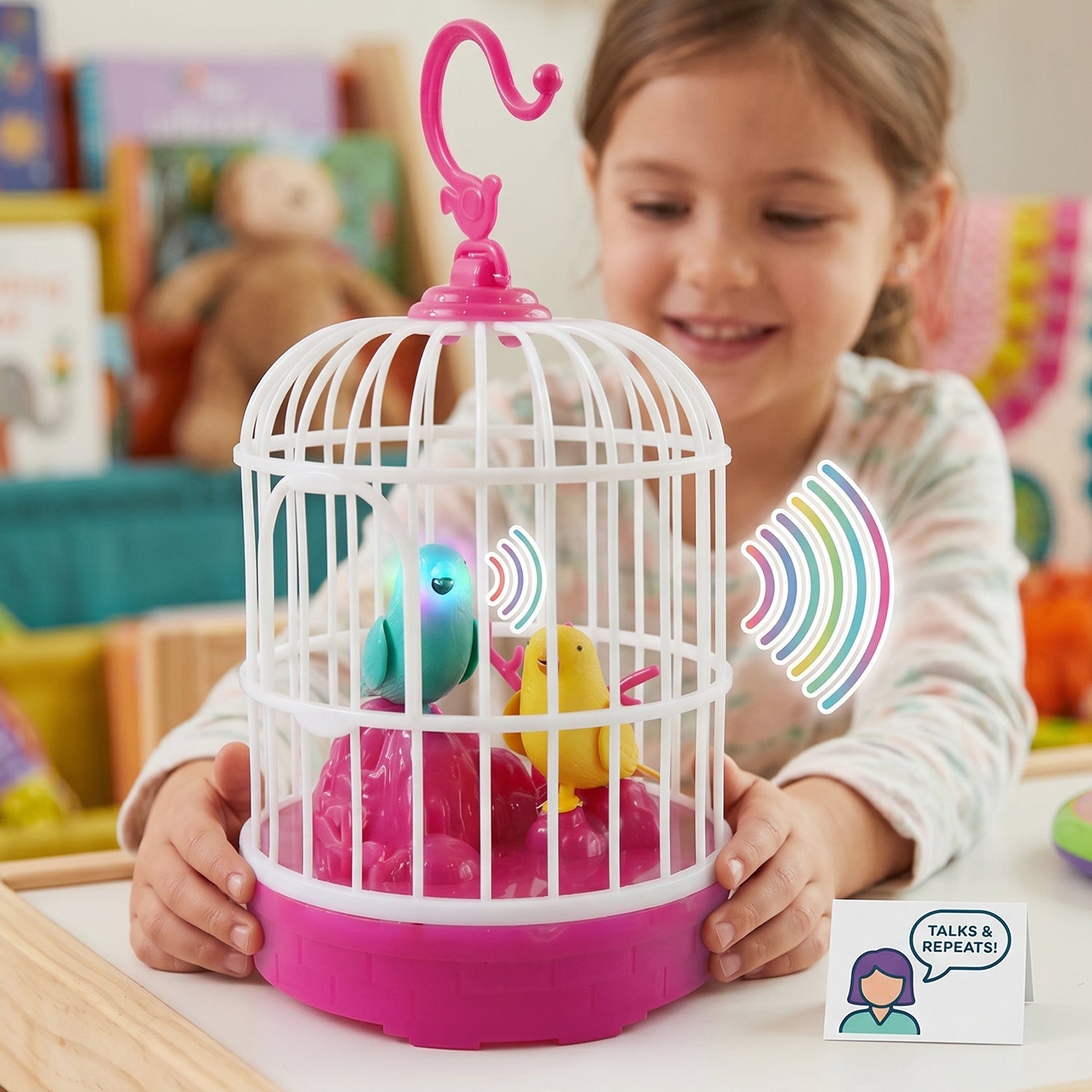  Kids Talking Bird Cage Toy – Interactive Sound & Repeats Fun - Detail 3