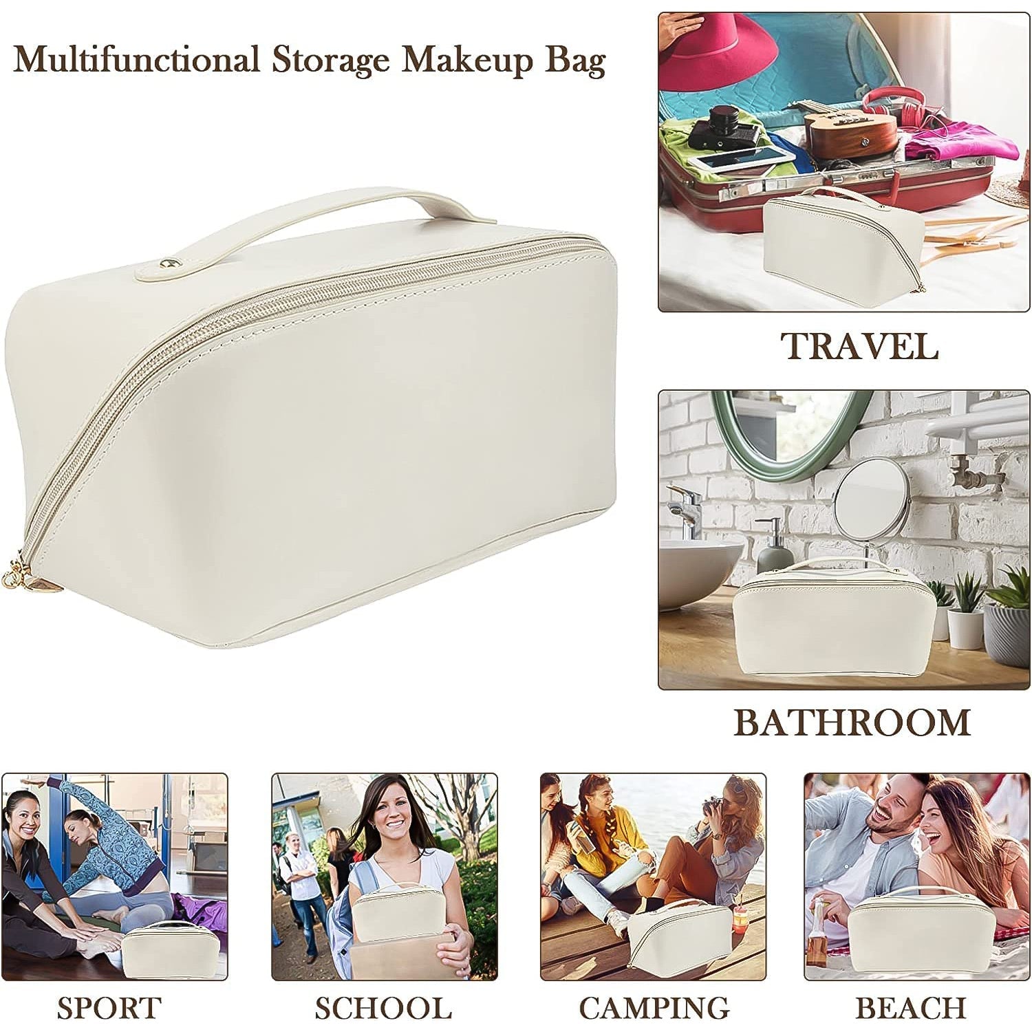  Travel Makeup Organizer – Waterproof Compact Cosmetic Pouch - Detail 3